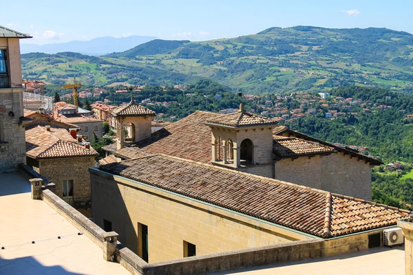 View of the village from the fortress of San Marino. The Republi — Stock Photo, Image