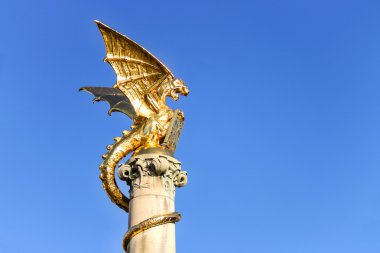 Dragon fountain in the Dutch city of Den Bosch clipart