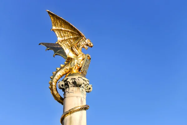 Fuente de dragón en la ciudad holandesa de Den Bosch — Foto de Stock