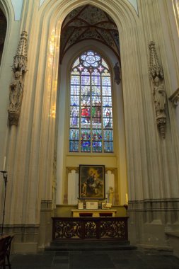 Vitray ve katedral D Hollandalı şehir resmi