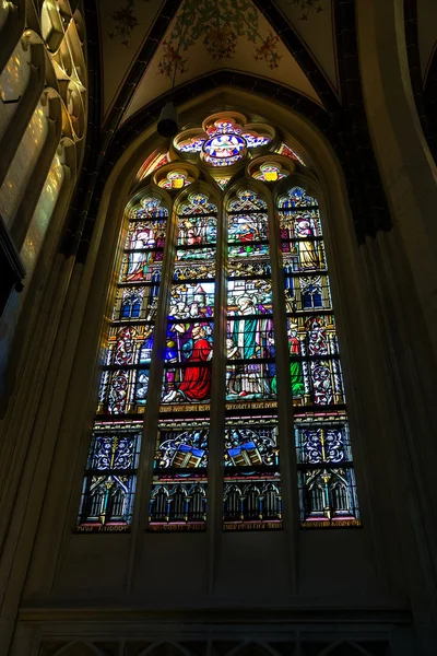 Vitraux dans la cathédrale de la ville néerlandaise de Den Bosch — Photo