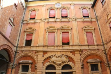 Palazzo Comunale Bologna avluda. İtalya