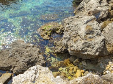 Ada Akdeniz kıyısında. Favignana, Sicilya