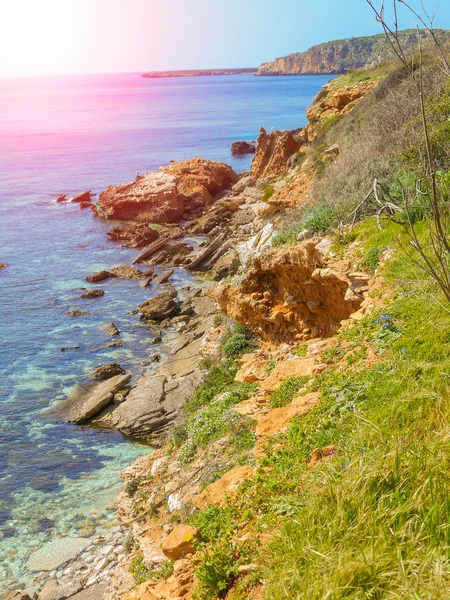 La costa mediterránea de la isla. Favignana, Sicilia —  Fotos de Stock