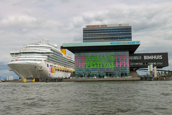 Cruise ship Costa Fortuna stands in the passenger terminal of Am