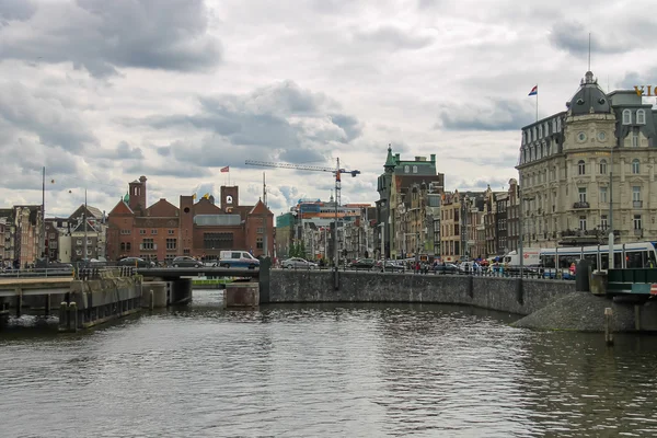 Вид на город в центре Амстердама — стоковое фото