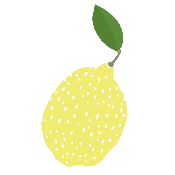 Vtipný Citron Ručně Kreslené Ilustrace Vektorová Ikona Sada — Stockový vektor
