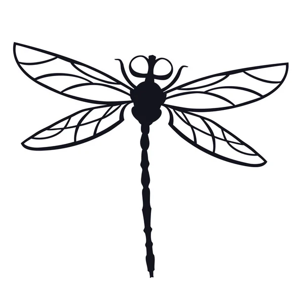 Dragonfly Icon Vector Illustration Conjunto Objetos Isolados — Vetor de Stock