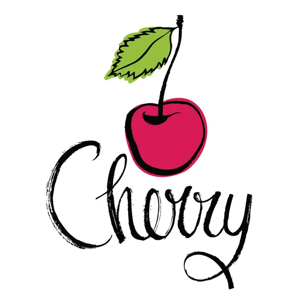 Cherry design card — Stock Vector