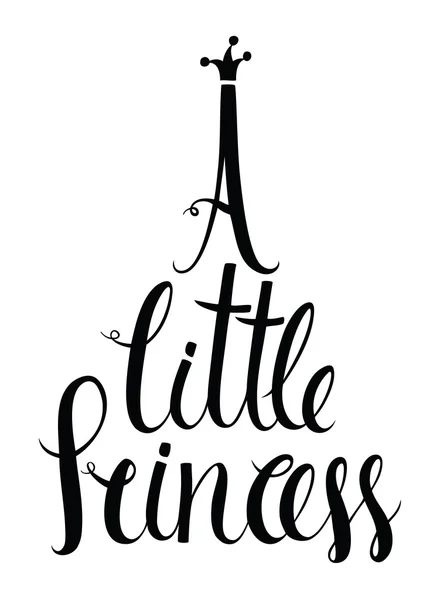 A little princess lettering — Stock Vector