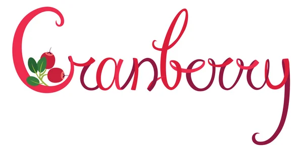 Cranberry Handwriting lettering — Stock Photo, Image