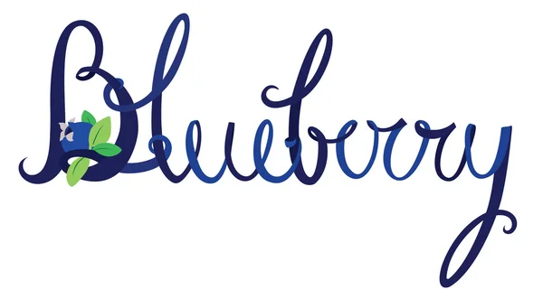 Blueberry belettering — Stockfoto