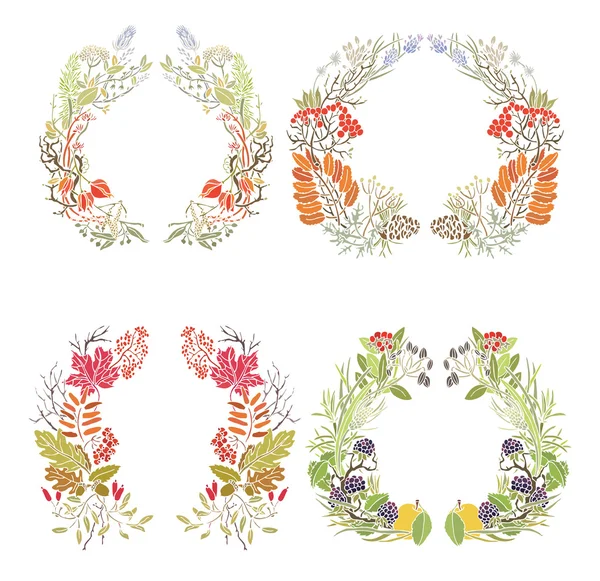 Four autumn frames — Stock Image Four autumn frames Royalty Free Stock Images