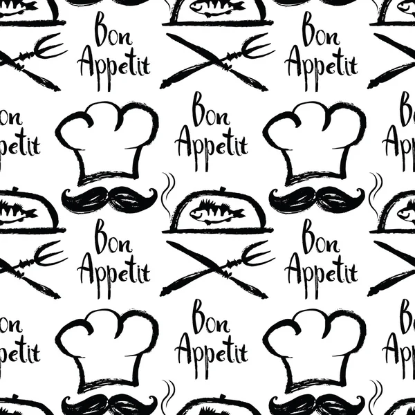 Bon Appetit achtergrond — Stockvector