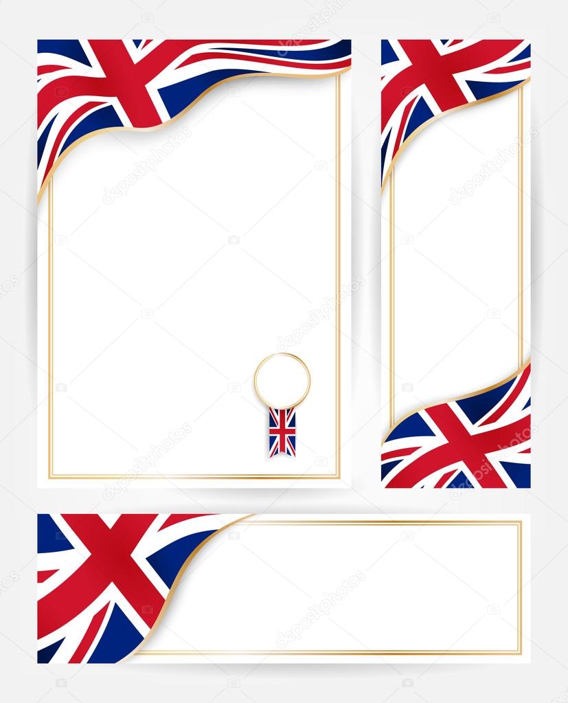 イギリス国旗バナー セット ストックベクター C Ksana Gribakina