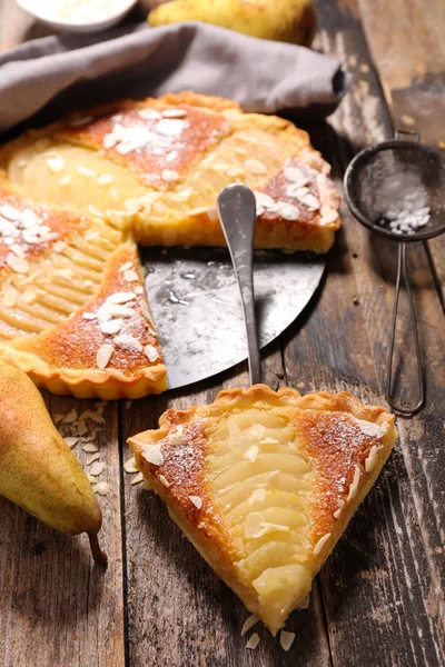 Torta di pere con mandorle — Foto Stock