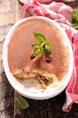 tatlı tiramisu tatlı kahve ile