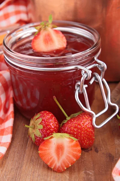 Sladká jahodová marmeláda — Stock fotografie
