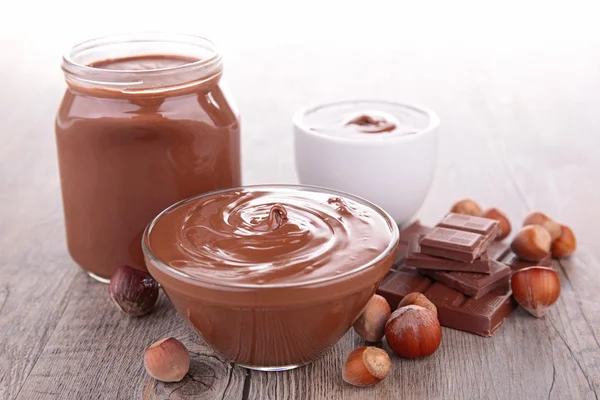 Sladká čokoládová pomazánka — Stock fotografie