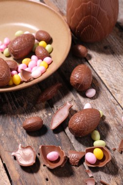 Çikolata Paskalya yumurtaları ve şekerler