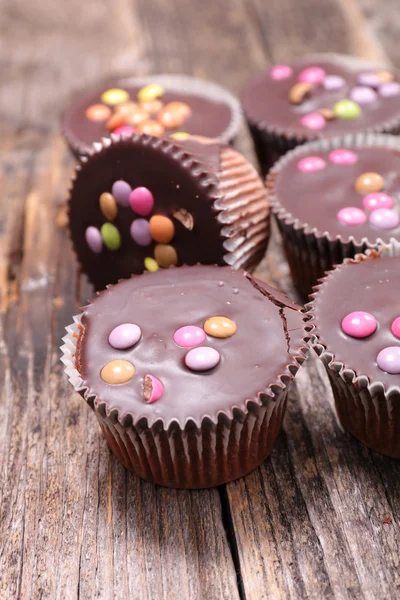 Zoete chocolade cupcakes — Stockfoto