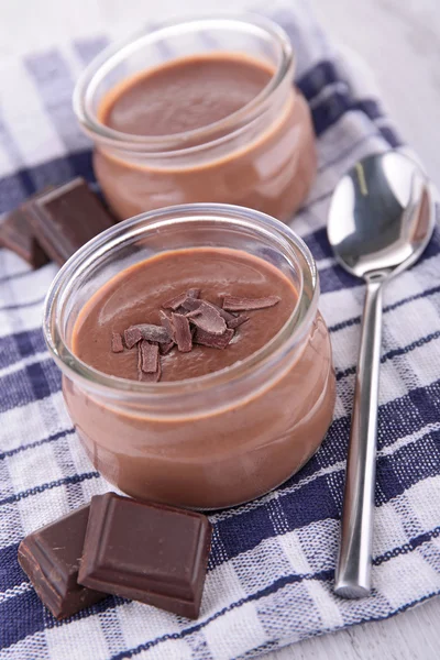 Choklad grädde dessert — Stockfoto