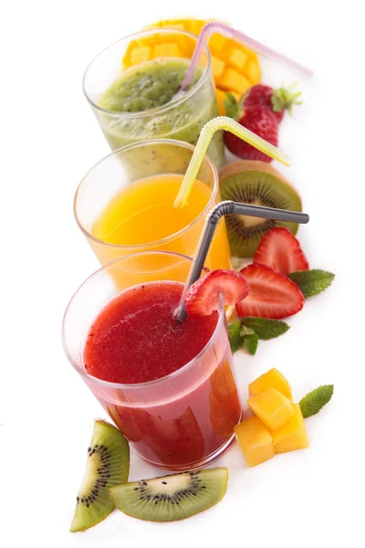 Frukt-och bärsaft sortiment — Stockfoto