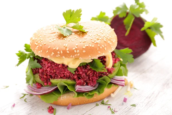 Hambúrguer de beterraba vegetariana — Fotografia de Stock