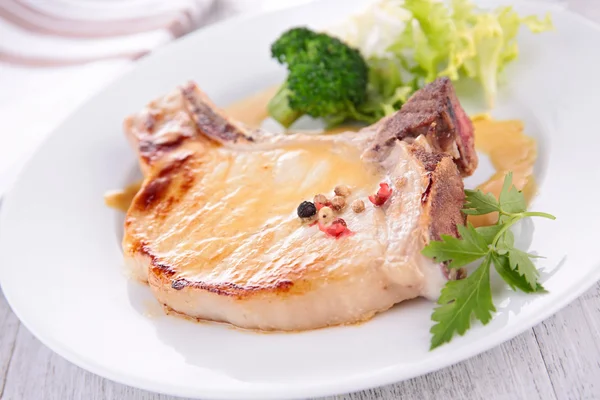 Roasted pork chop — Stock Photo, Image