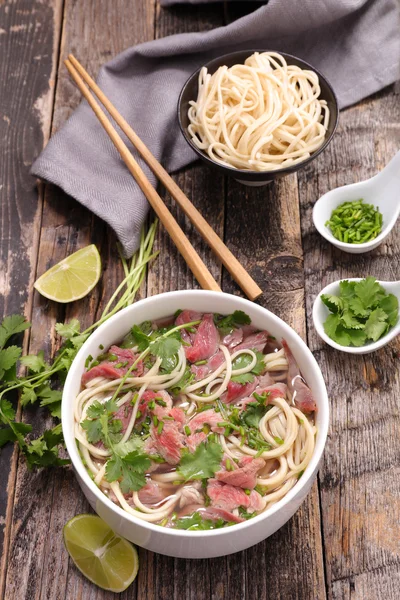 Asiático carne pho sopa —  Fotos de Stock