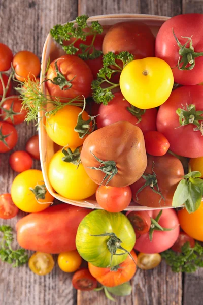 Verschiedene Sorten Tomaten — Stockfoto