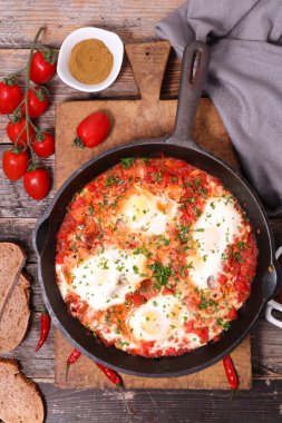 shakshuka Tunus yemek