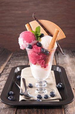 Böğürtlenli dondurma.