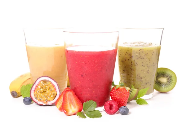 Diverse vruchtensmoothies — Stockfoto