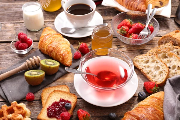 Continental breakfast composition — Stock Photo, Image