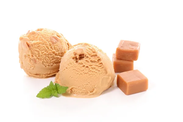 Caramel ice cream — Stock Photo, Image