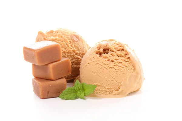 Caramel ice cream — Stock Photo, Image