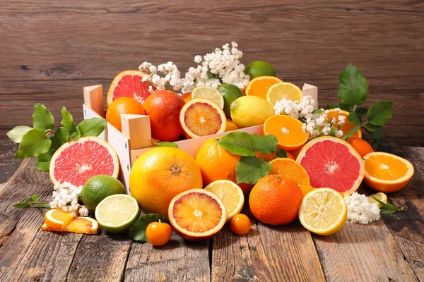 Oranges, pamplemousses et citrons — Photo