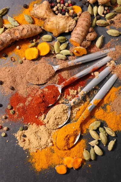 assorted spices and condiments