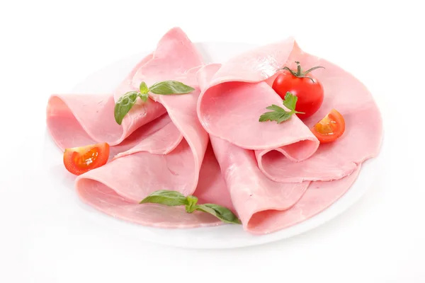 Sliced pork ham — Stock Photo, Image