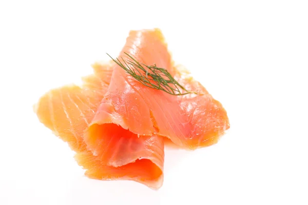 Gerookte zalm met dille — Stockfoto