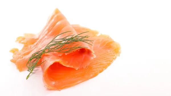 Gerookte zalm met dille — Stockfoto