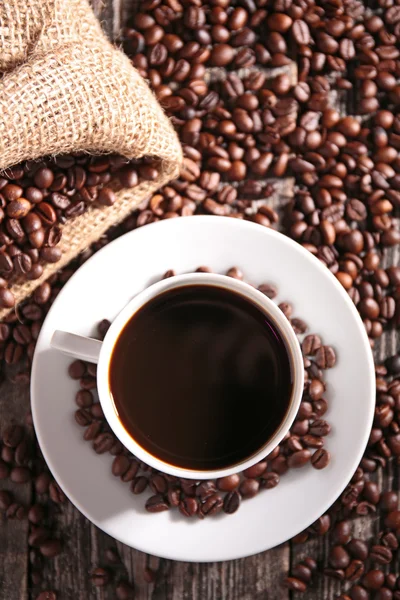 Coffee cup and coffee beans Stock Picture