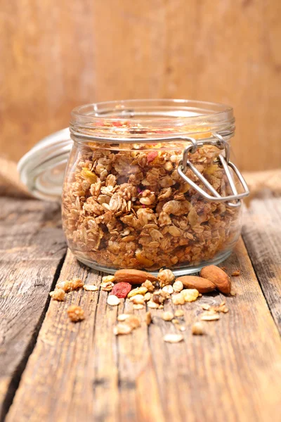 Granola casera con nueces — Foto de Stock