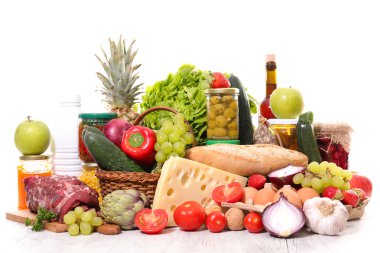 çeşitli organik gıda