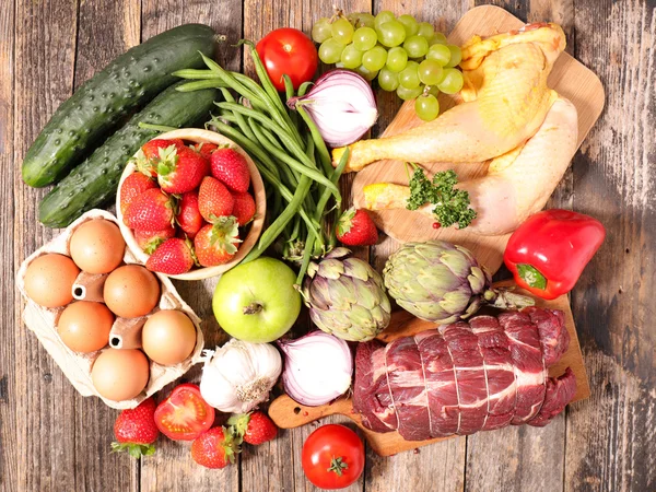 Egészséges élelmiszer-összetevők — Stock Fotó