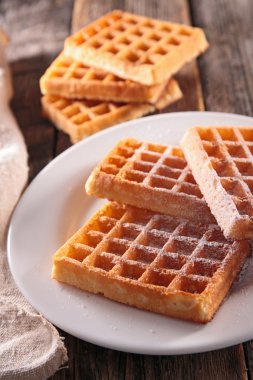 waffle ve şeker tatlı