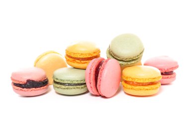 çeşitli renkli macaroons