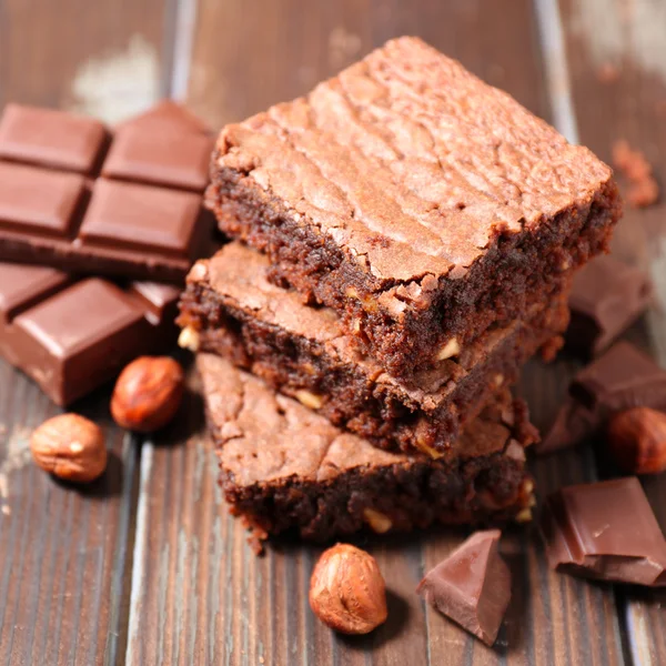 Sweet brownies dessert — Stock Photo, Image