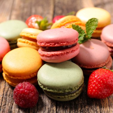 tatlı macaroons topluluğu